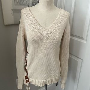 Bailey 44 cable knit xs cream sweater